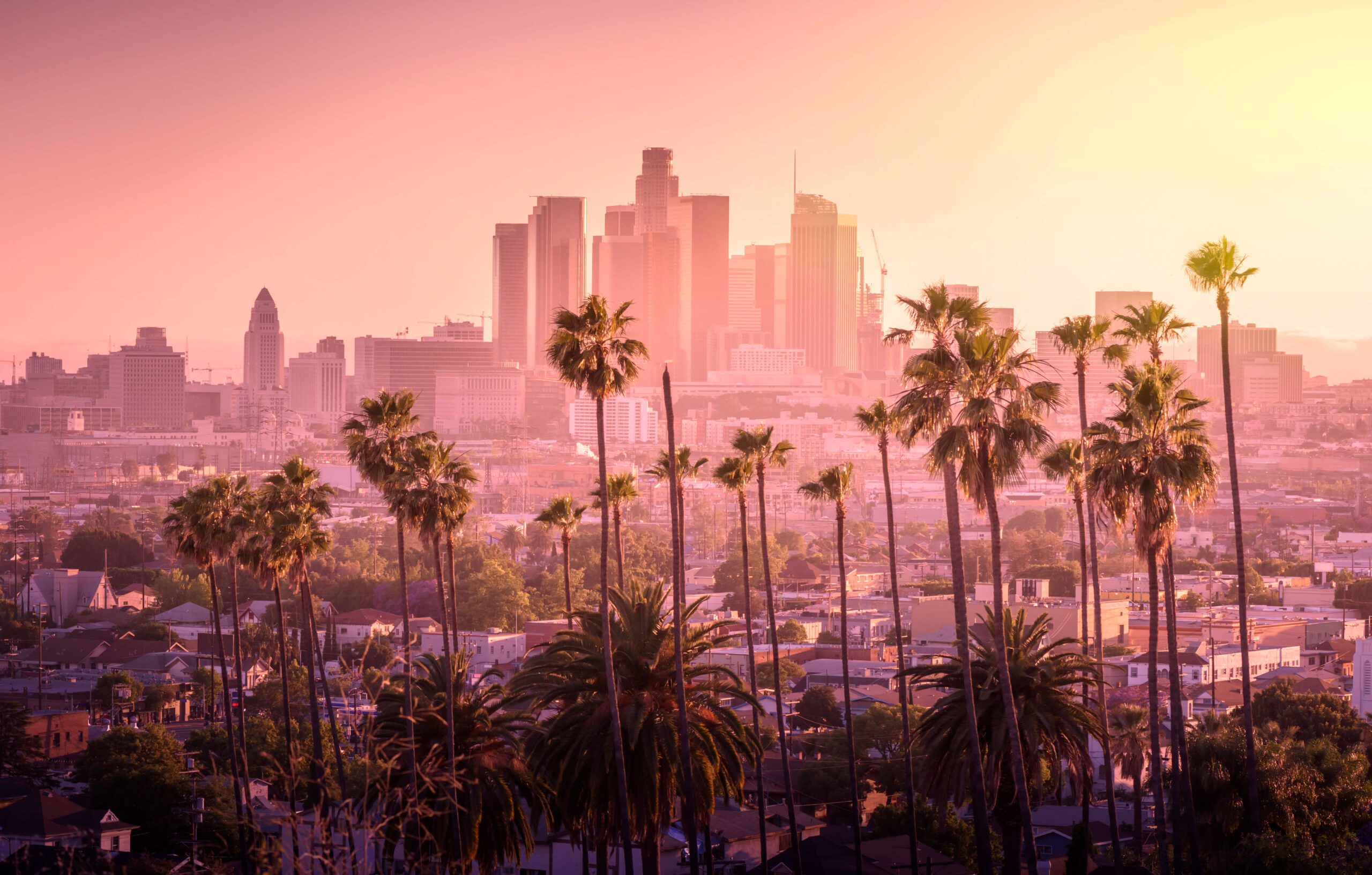 Los Angeles, California skyline.