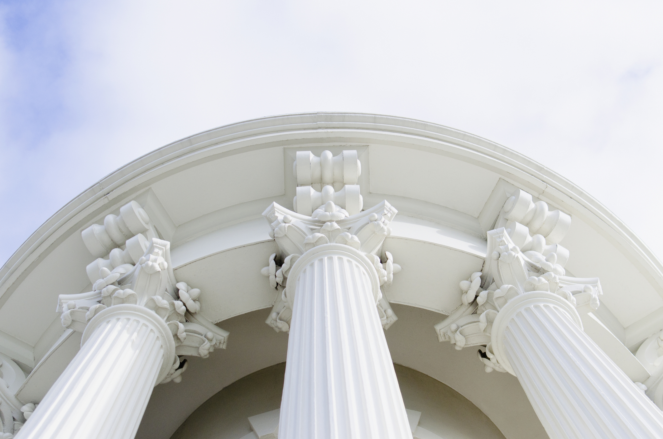 USA, Washington DC, Capitol Building, Low angle view of columns