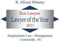 Lawyer of the Year R Allison Phinney 2017