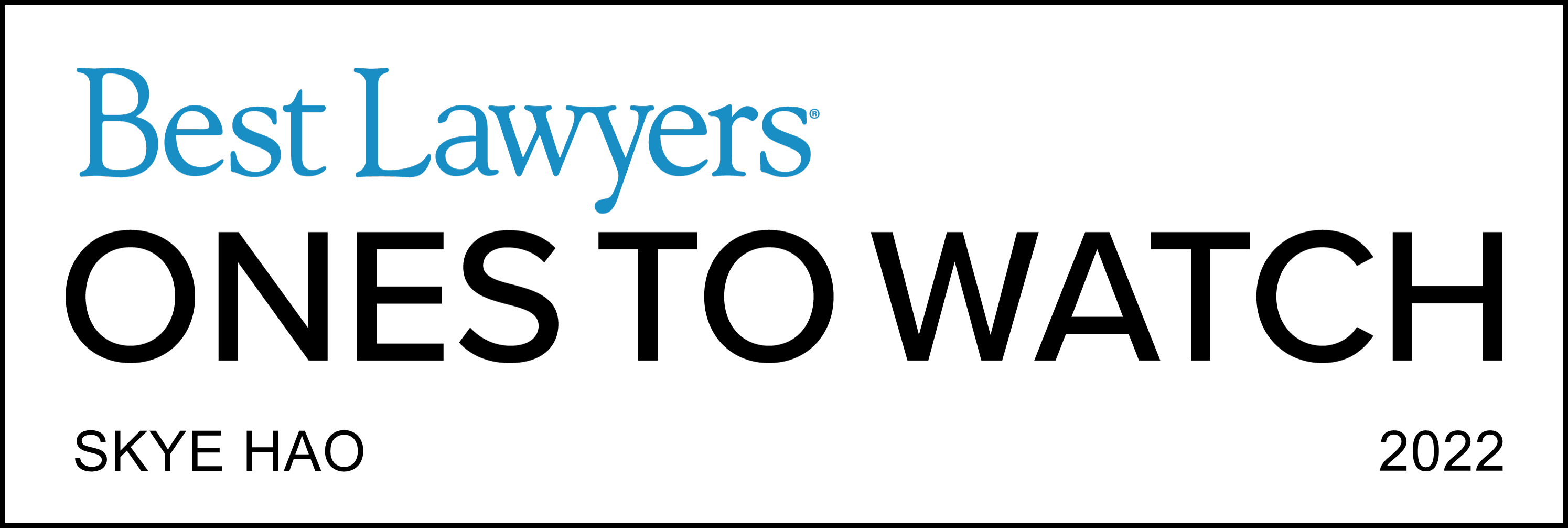 Best Lawyers - Ones to Watch Award