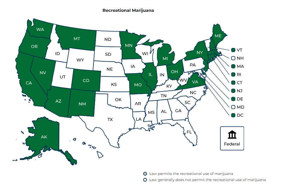 Recreational Marijuana Map
